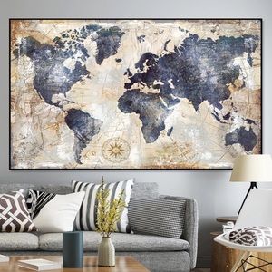 XL world globe canvas print